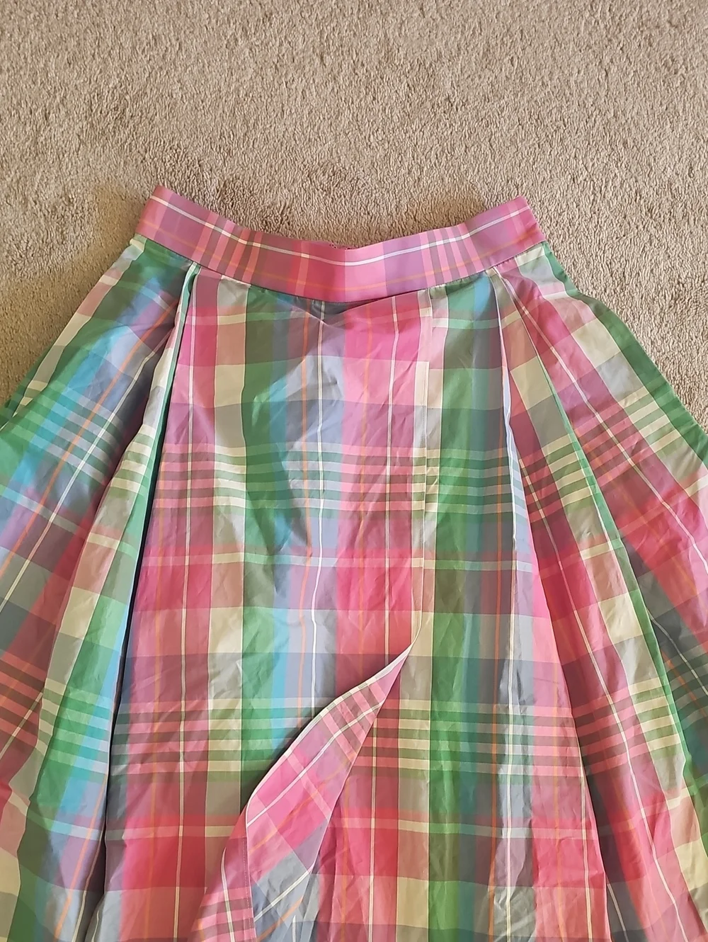 Ralph Lauren Purple Label Madras Plaid Maxi Skirt - Picture 3 of 8